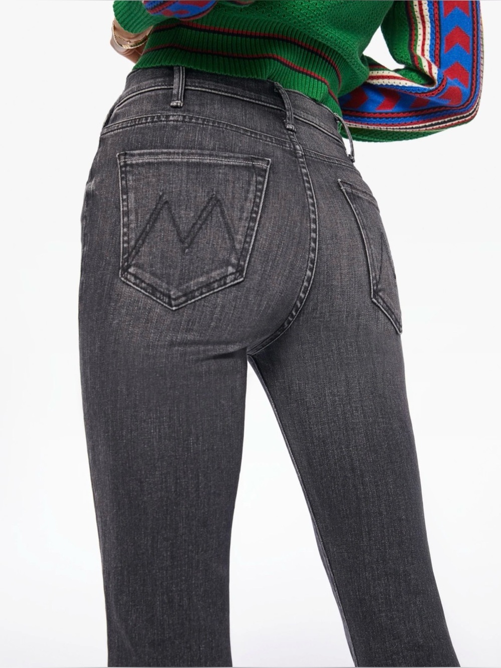 Mother Denim The Hustler Ankle Fray Jeans Nightowl Ankle 31 $248 High Rise Dark